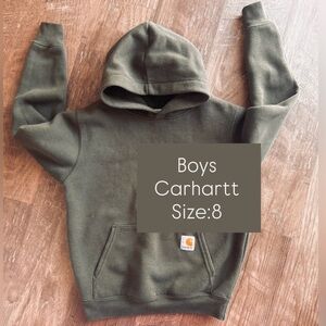 Carhartt Dark Olive Pullover Hoodie with Front Pocket